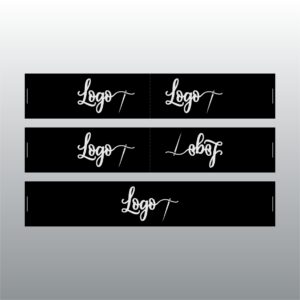 15mm laiune, must, horisontaalne satiinsilt. Logoga.