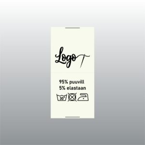 30mm laiune, beež satiinsilt. Logo ja hooldusmärkidega.