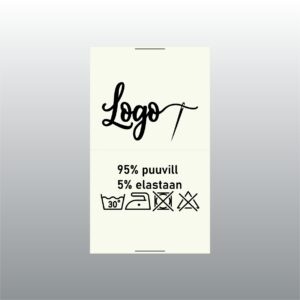 40mm laiune, beež satiinsilt. Logo ja hooldusmärkidega.